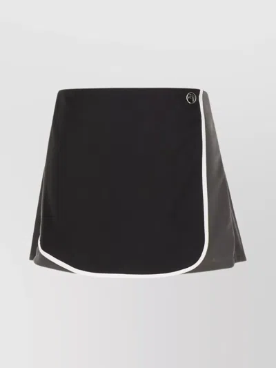 AMBUSH TWO-TONE TRACK MINISKIRT IN POLYESTER