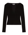 Ambush V-neck Jersey Top In Black