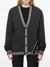 Ambush Varsity-letter Wool Cardigan In Green