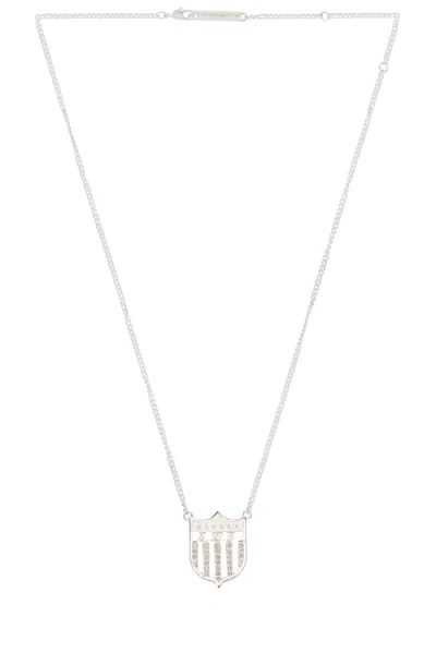 Ambush Varsity Shield Charm Necklace In Silver