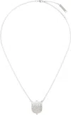Ambush Varsity Shield Charm Necklace In White