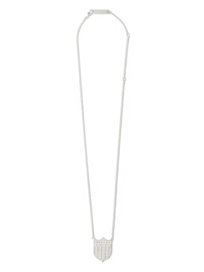 Ambush Varsity Shield Pendant Necklace In Metallic