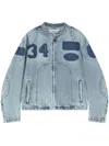 Ambush Varsity-style Denim Jacket In Blau