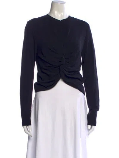 Pre-owned Ambush V-neck Long Sleeve Top In Blue