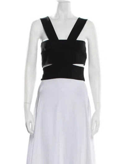 Pre-owned Ambush V-neck Sleeveless Crop Top W/ Tags In Black
