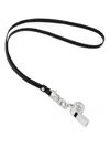 Ambush Whistle Leather Necklace In Silver