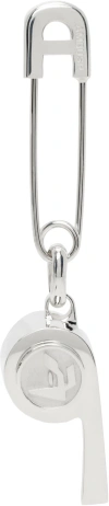 Ambush Silver Amb Whistle Charm Single Earring In White