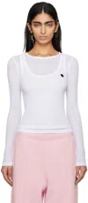 Ambush White Double Layer Long Sleeve T-shirt In White