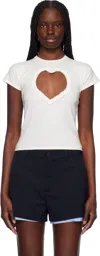 Ambush Heart-shaped Pattern T-shirt In 10 White