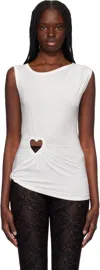 Ambush Heart-shaped Pattern Vest In White