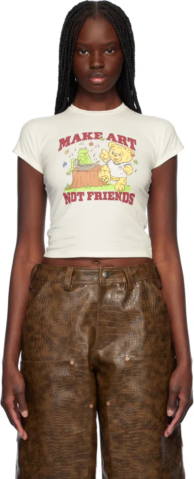 Ambush White 'make Art' Baby T-shirt In 10 White