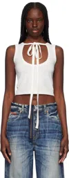 Ambush White Ribbon Tank Top In 10 White