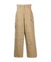 Ambush Wide-leg Cargo Trousers In Nude