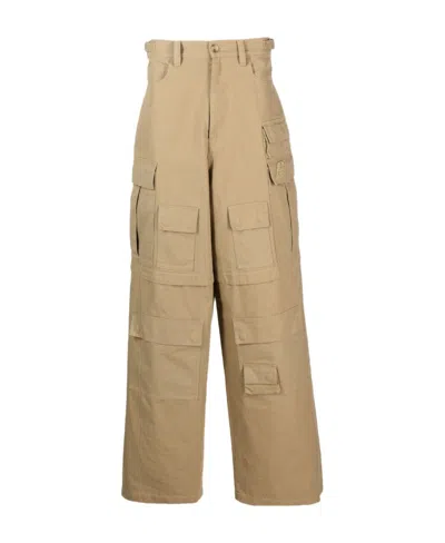 Ambush Wide-leg Cargo Trousers In Nude