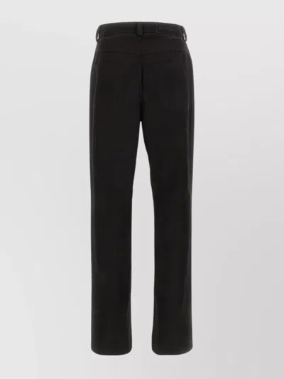 Ambush Wide-leg Trousers With Belt Loops And Pockets In Black