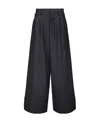 Ambush Wide-leg Virgin-wool Trousers In Black