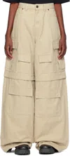 Ambush Wide-legged Casual Pants In Nude
