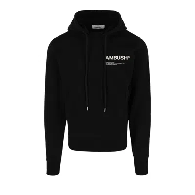 Pre-owned Ambush Wksp Logo Print Hoodie 'black' | Men's Size Xxs