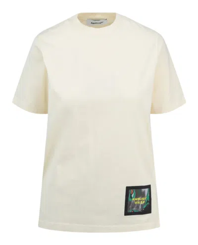 Ambush Wksp Patch T-shirt In Beige