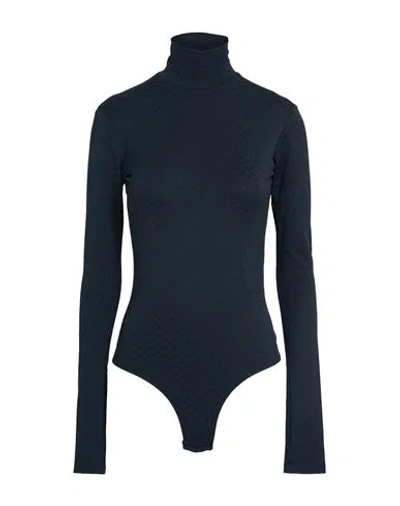 Ambush Woman Bodysuit Black Size S Polyester, Elastane