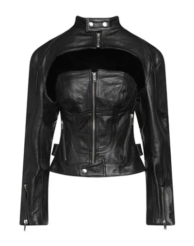 Ambush Woman Jacket Black Size 1 Soft Leather