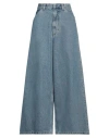 Ambush Woman Jeans Blue Size 32 Cotton In Blue