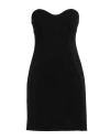 Ambush Woman Mini Dress Black Size 8 Polyester, Virgin Wool, Elastane In Black