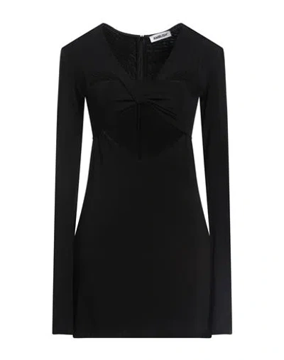 Ambush Woman Mini Dress Black Size M Viscose, Elastane