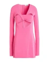 Ambush V-neck Cut-out Mini Dress In Stretch Viscose In Pink