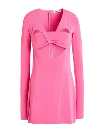 Ambush Woman Mini Dress Fuchsia Size Xs Viscose, Elastane