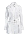 Ambush Striped Cotton-blend Shirtdress In White
