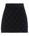 Ambush Monogram-debossed Mini Skirt In Black