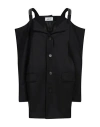 Ambush Woman Mini Dress Black Size 2 Wool, Leather In Black