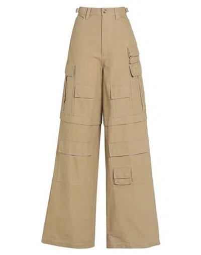 Ambush Woman Pants Camel Size S Cotton In Beige