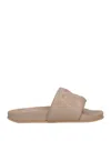 Ambush Woman Sandals Khaki Size 8 Soft Leather In Beige