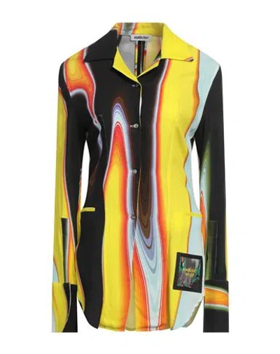 Ambush Woman Shirt Yellow Size 4 Viscose, Polyester
