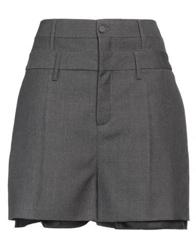 Ambush Woman Shorts & Bermuda Shorts Lead Size 6 Virgin Wool In Gray