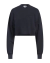 Ambush Distressed Crew Neck Cropped Sweatshirt In Blue