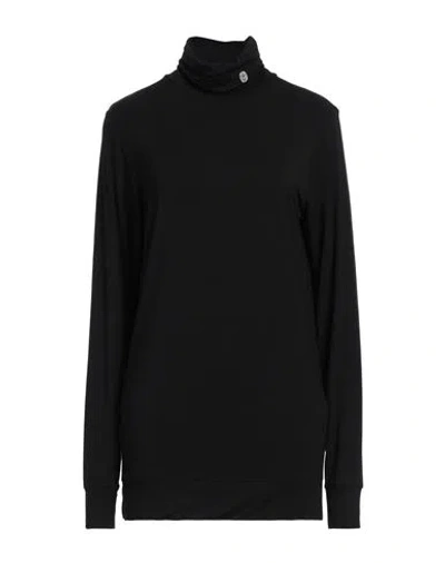 Ambush Woman T-shirt Black Size L Viscose, Elastane, Polyester