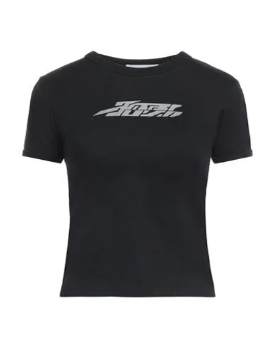 AMBUSH AMBUSH WOMAN T-SHIRT BLACK SIZE M COTTON, POLYURETHANE