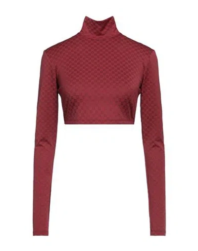 Ambush Woman T-shirt Brick Size M Polyester, Elastane In Red