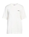 Ambush Woman T-shirt Cream Size S Cotton, Polyester In White