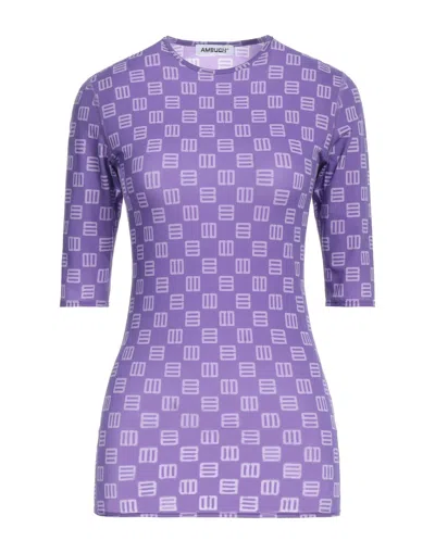 AMBUSH AMBUSH WOMAN T-SHIRT PURPLE SIZE L POLYAMIDE, ELASTANE
