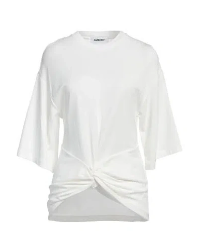 Ambush Woman T-shirt White Size Xs Viscose, Polyamide