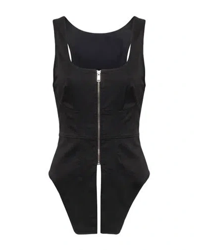 Ambush Woman Top Black Size 1 Polyester, Cotton