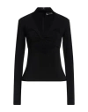 Ambush Long Sleeved Halterneck Top With Cut-out Details In Black