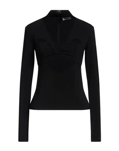 Ambush Woman Top Black Size S Viscose, Elastane