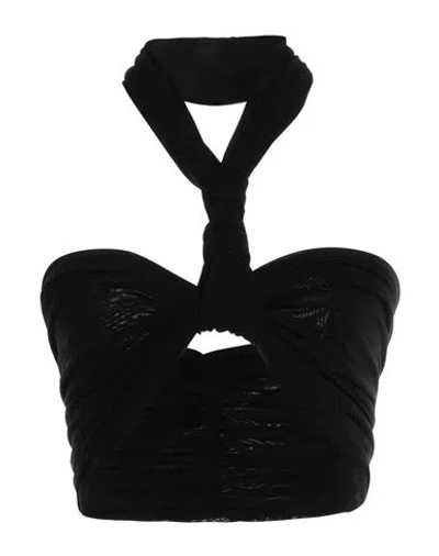 Ambush Woman Top Black Size S Acetate, Polyamide, Elastane