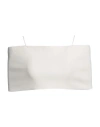 Ambush Woman Top Ivory Size Xs Viscose, Polyethylene In White