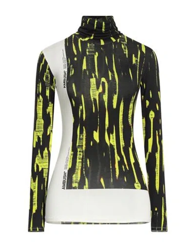 Ambush Woman T-shirt Black Size L Viscose, Elastane